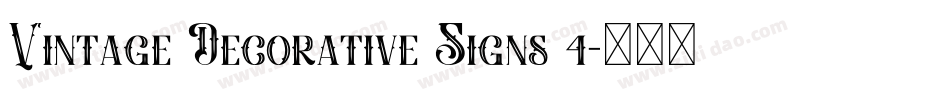 Vintage Decorative Signs 4字体转换